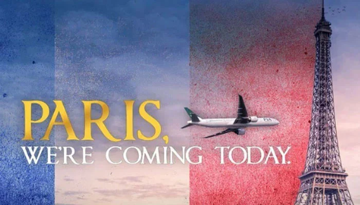 PIA apologises Paris flight ad