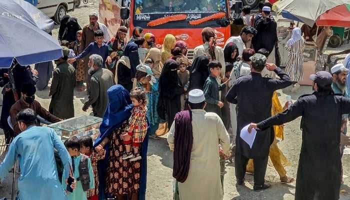 Afghan refugees being repatriated