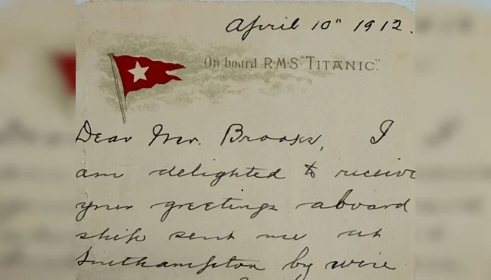 Titanic survivor's 113-year-old letter